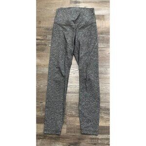Lululemon Size 4 Heathered Gray Athletic Leggings Yoga Work Out Running